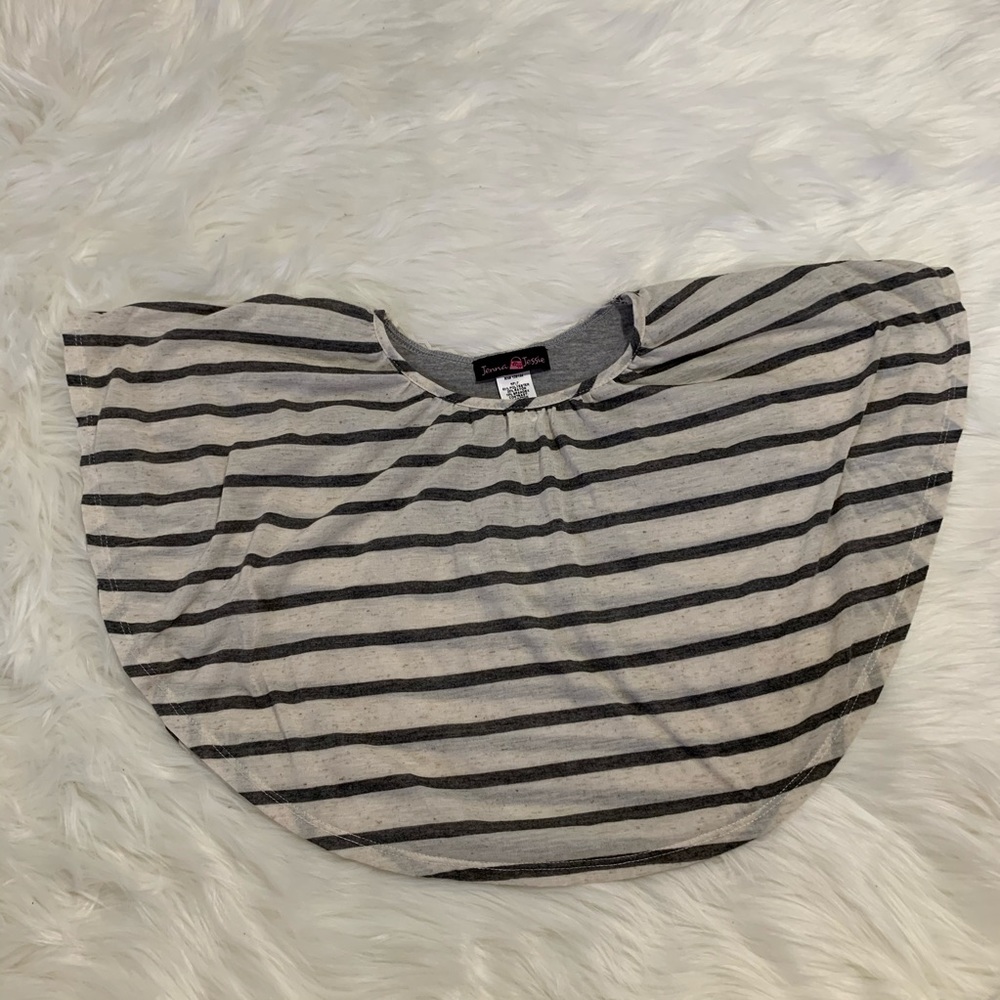 Jenna Jessie Girl Top Stripes Cream SZ S/4 NWOT